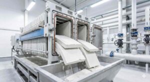 2 Filter press and thickener circuit in a mineral processing plant.