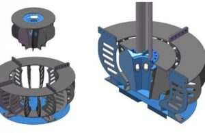 flotation Flotation cell rotor and stator mechanism with adjacent process stages highlighted